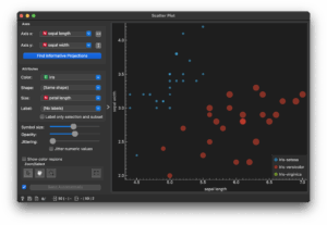 Scatter Plot with selected points